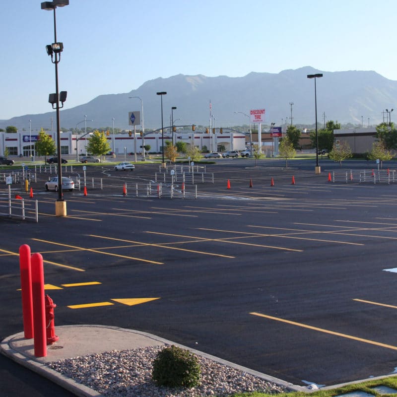 Asphalt parking maintenance